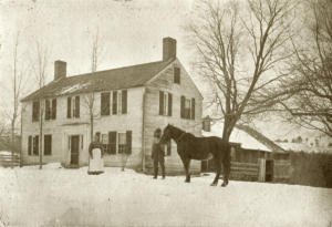 Bill's House, winter, Lydia (Scribner) and Kirk Bills
